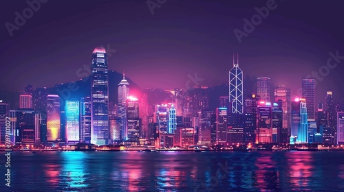 city harbor at night © shan
