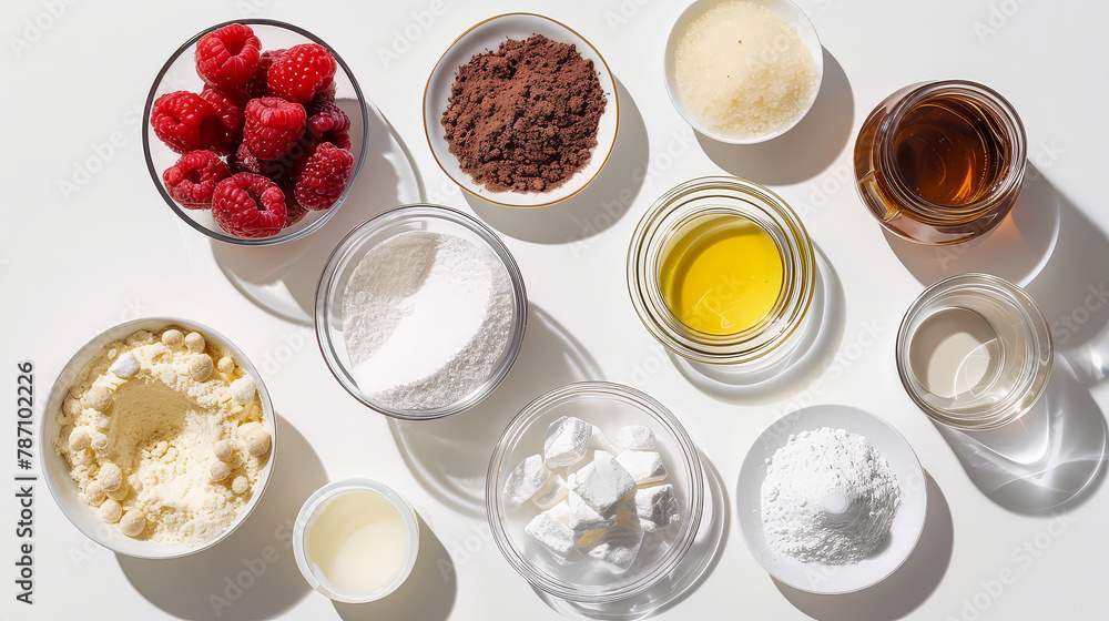 Realistic photo of bakery. Creative artistic diplay of fresh ingredients. AI Generative. Realistic photo of bakery. Creative artistic diplay of fresh ingredients. AI Generative.