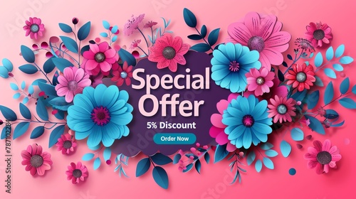 The full length of banner design showing the title "Special Offer 50 Discount" at the top of banner.