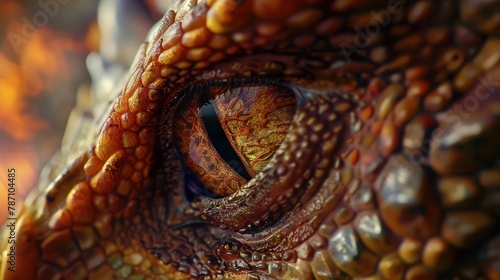 Close up of a dragon.