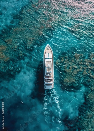 Small Boat Adrift in Open Water © yganko