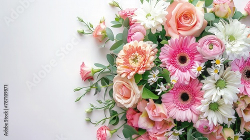 Flower arrangement top view. © Nazia