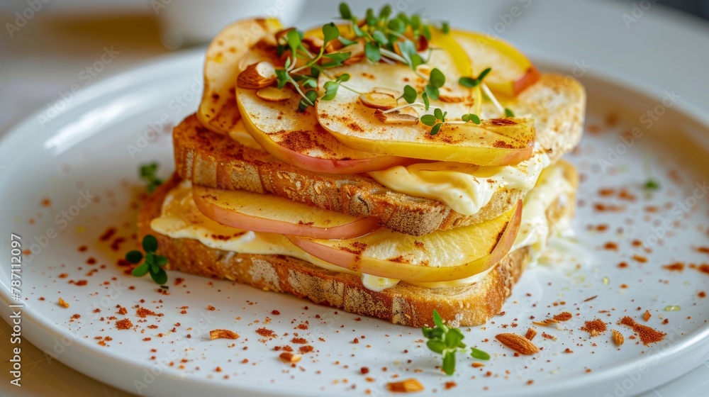 omelette sandwich with apple omelette sandwich with apple