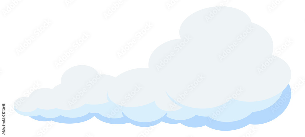 Cloud icon. Sky element. Fluffy weather symbol