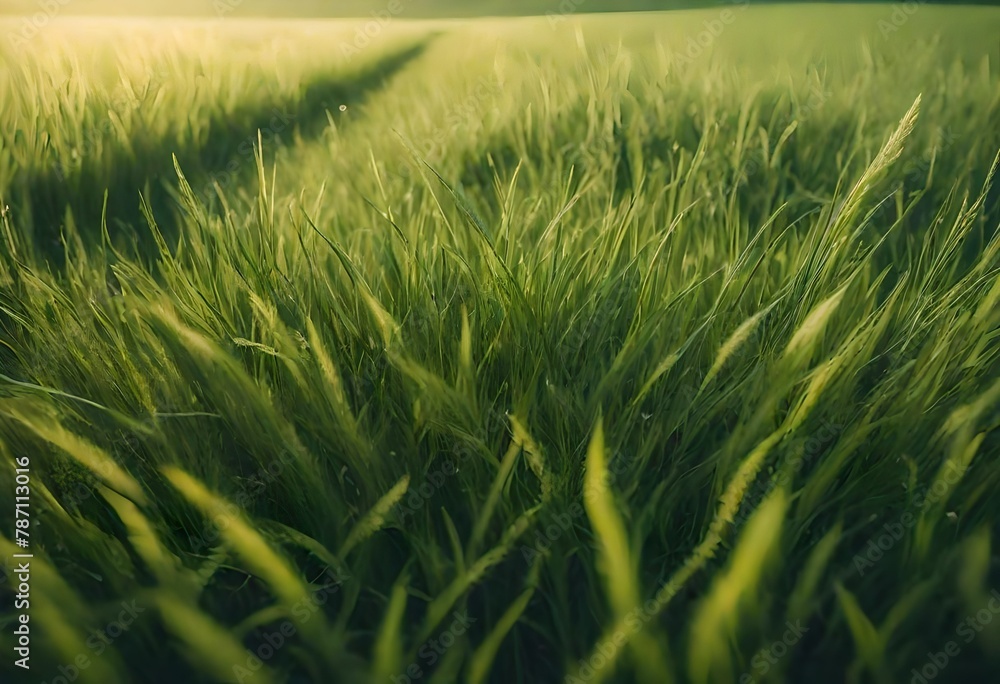 Obraz premium green wheat field