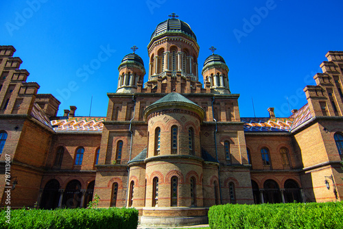 Church of the Three Saints on the territory of Chernivtsi National University, Residence of Bukovinian and Dalmatian Metropolitans in Chernivtsi, Ukraine. UNESCO