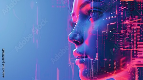 person talking with robotic ai.futuristic technology .Generative ai technology