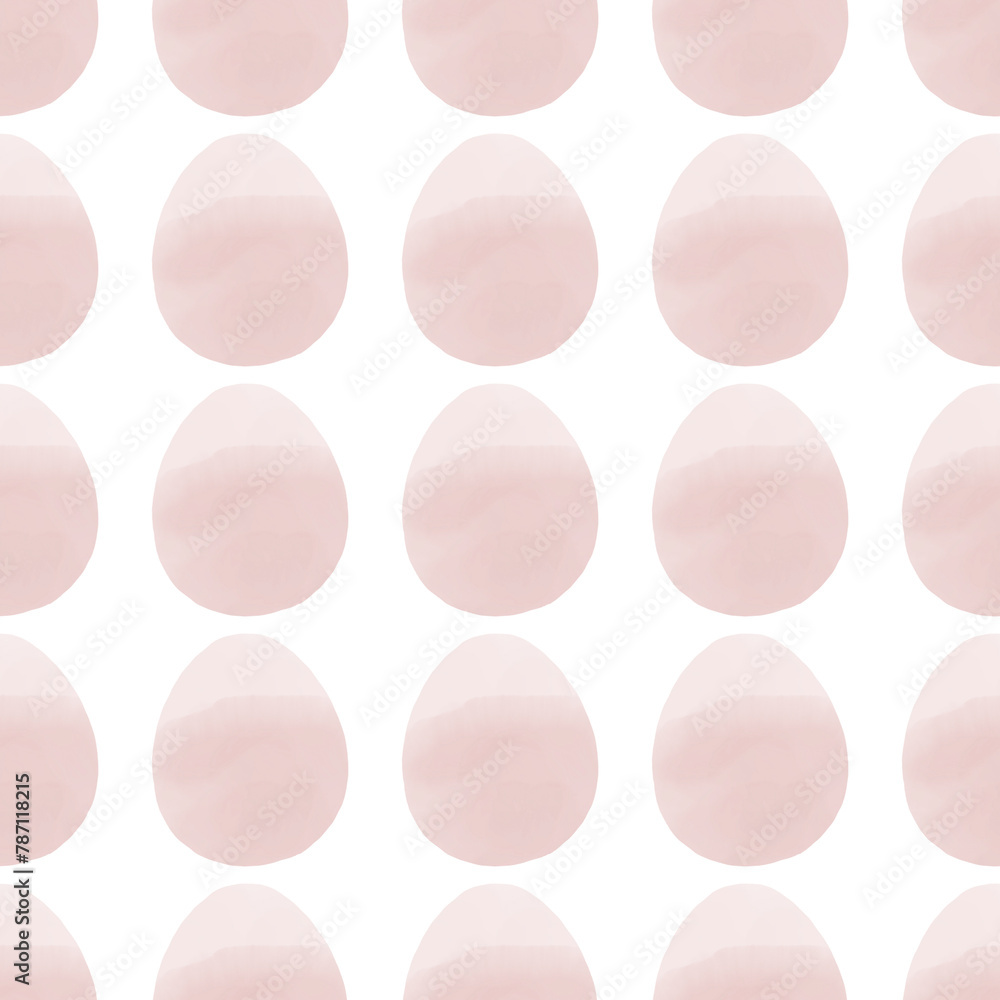 Seamless pattern with easter eggs, hand drawn illustration in watercolor style Seamless pattern with easter eggs, hand drawn illustration in watercolor style