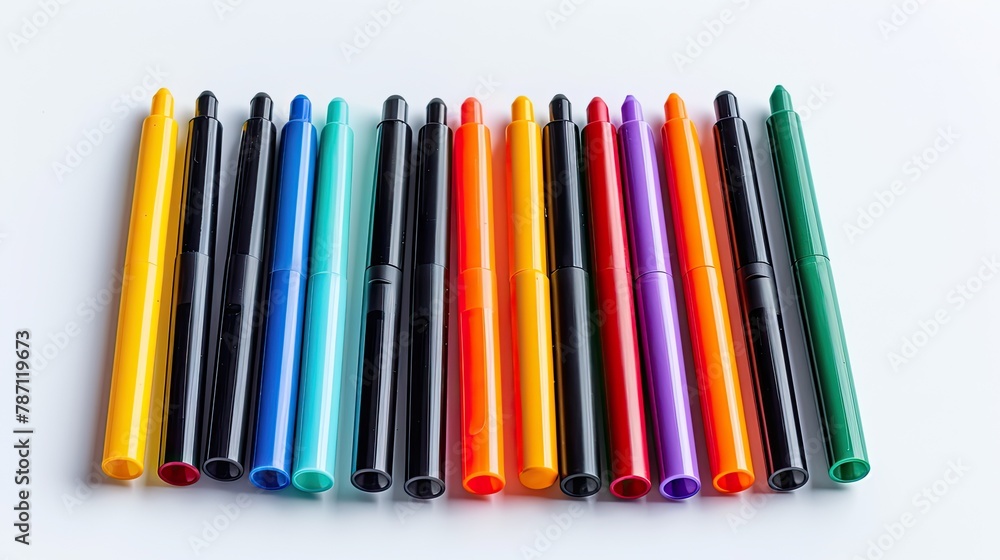 Obraz premium color markers isolated on white background