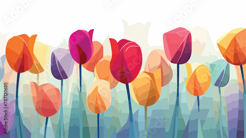 Abstract Tulip Blocks abstract design tulip pattern background #787120680
