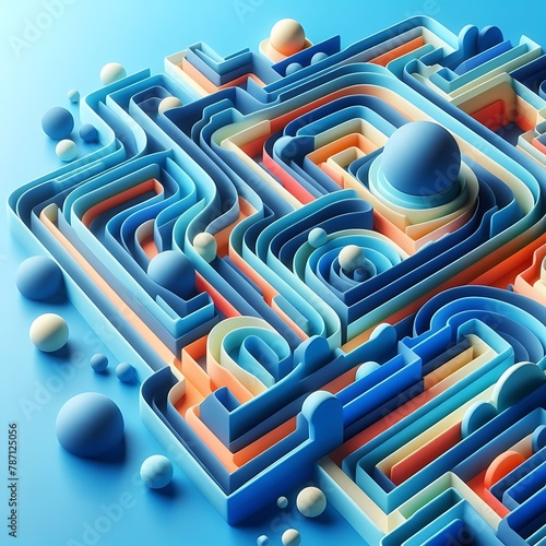 circuit board with circuit background footage 3d render