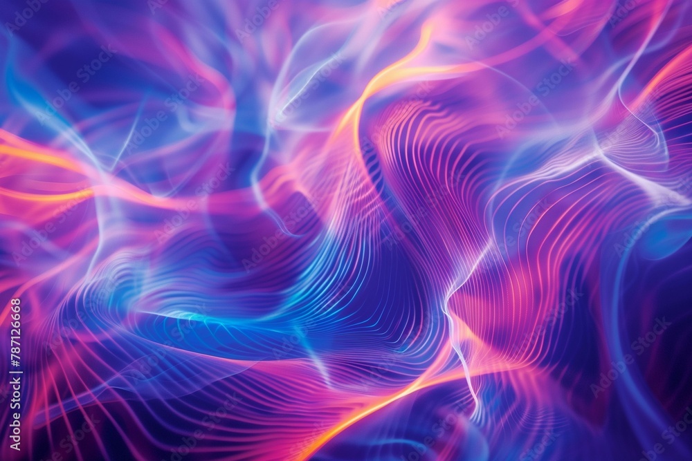 Vibrant Abstract Wave Design for Electronic Music Event Poster with Neon Colors Vibrant Abstract Wave Design for Electronic Music Event Poster with Neon Colors