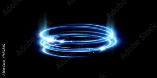	
Neon magic circle.Futuristic light circle for background.Light frame.Vector.Magic portal.	