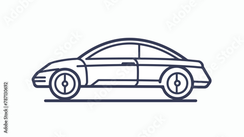 Auto thin line icon. Symbol in trendy outline style. © Roses