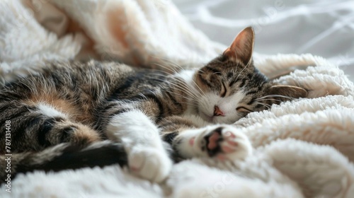 cat sleeping on a pillow © shanii