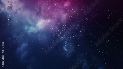 Dazzling night sky inspired gradient with fine grain, ideal for dreamy banners and headers, spacious for text