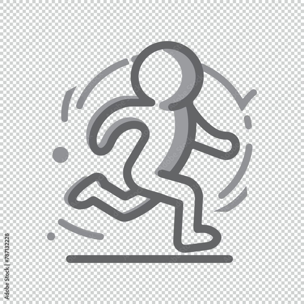 Agility line art icon design, vector illustration on transparent background Agility line art icon design, vector illustration on transparent background