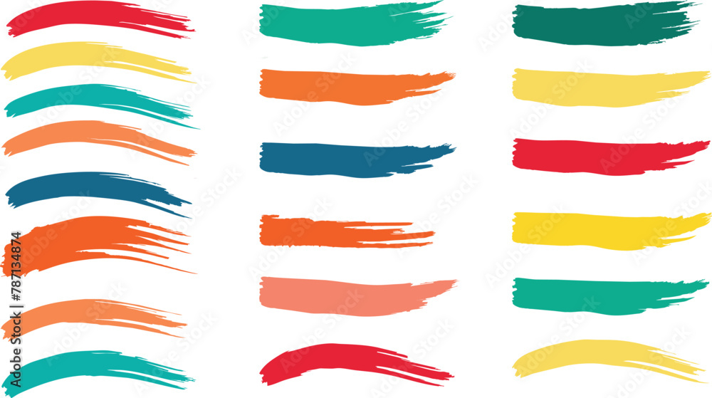 Obraz premium Different types of brush strokes