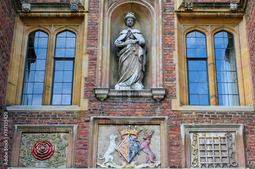 detail of the facade of a college building