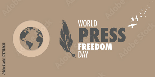 World press freedom day concept vector illustration. World Press Freedom Day or World Press Day to raise awareness of the importance of freedom of the press. End Impunity for Crimes against Journalism