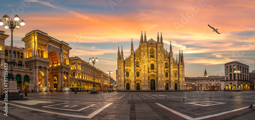 Duomo square at sunrise