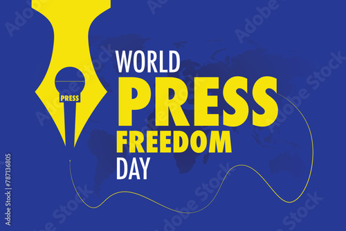 World press freedom day concept vector illustration. World Press Freedom Day or World Press Day to raise awareness of the importance of freedom of the press. End Impunity for Crimes against Journalism