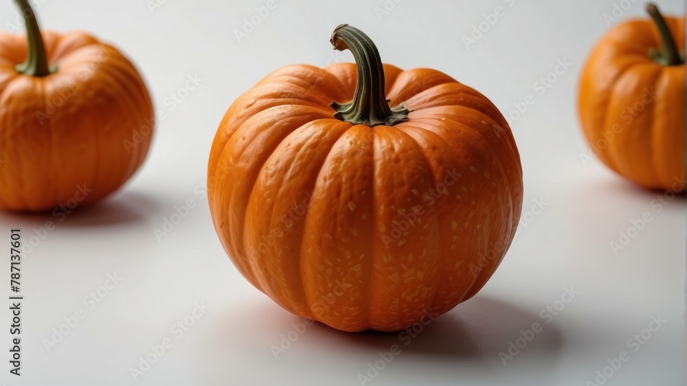 Orange Pumpkins on White Background Orange Pumpkins on White Background