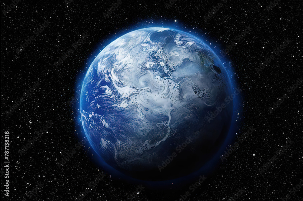 Earth hour concept. Planet Earth surface in dark deep space.Save the environment.Copy space. Earth hour concept. Planet Earth surface in dark deep space.Save the environment.Copy space.