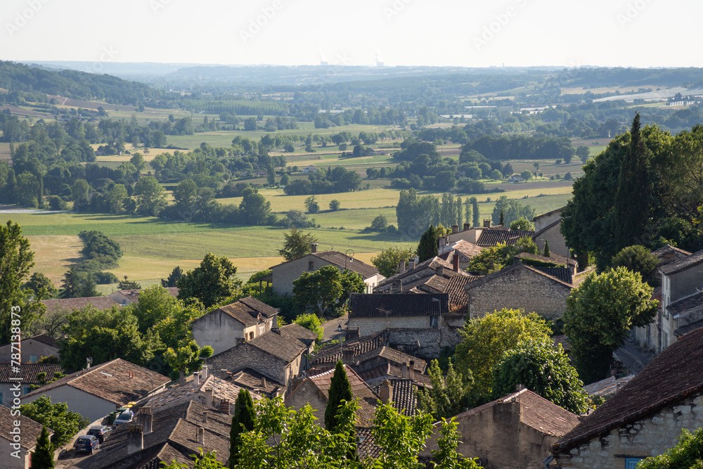 Vue sur le village de Lauzerte, Tarn-et-Garonne