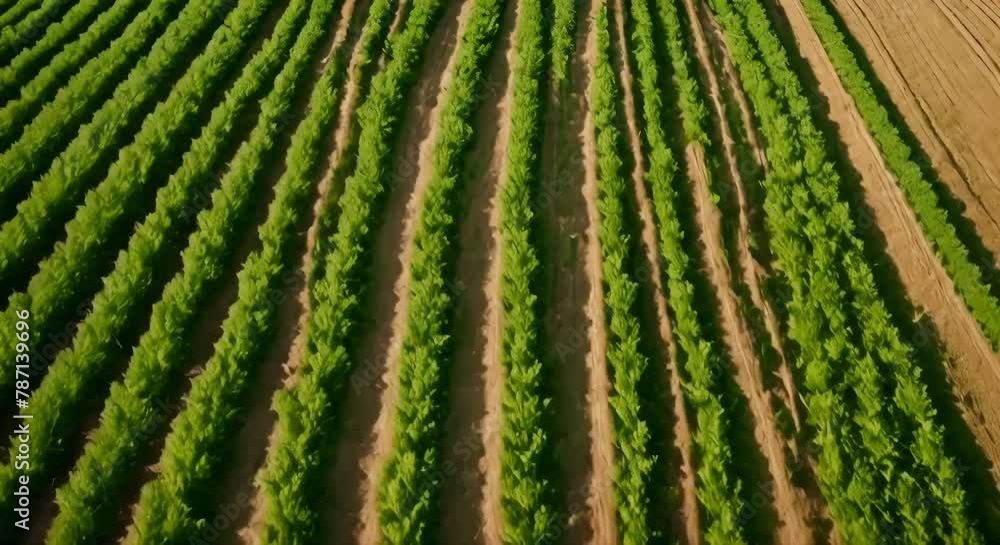 Aerial View of a Lush Cornfield, with Long Rows of Green Plants. Fertilized Soil Promises Rich Crops
Aerial View of a Lush Cornfield, with Long Rows of Green Plants. Fertilized Soil Promises Rich Crops