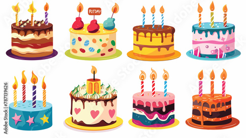 Birthday cake icon vector illustration
