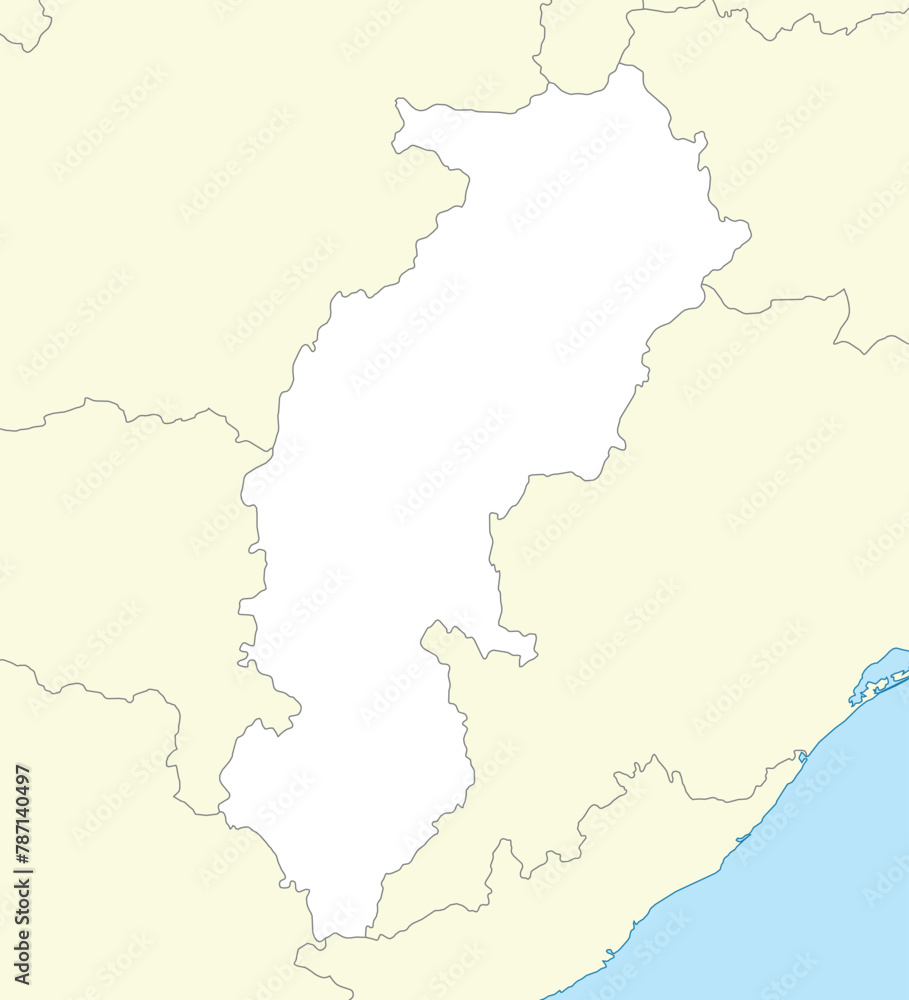 Location map of Chhattisgarh is a state of India