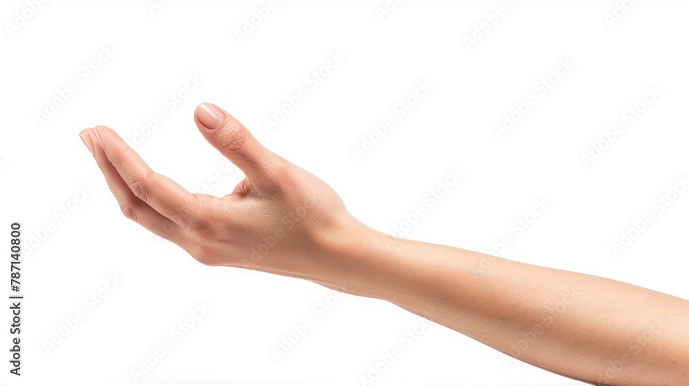 An isolated white background with a flying lotus mudra. This is a yoga hand gesture. An isolated white background with a flying lotus mudra. This is a yoga hand gesture.