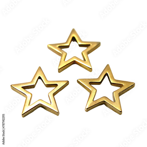 gold stars collection isolated