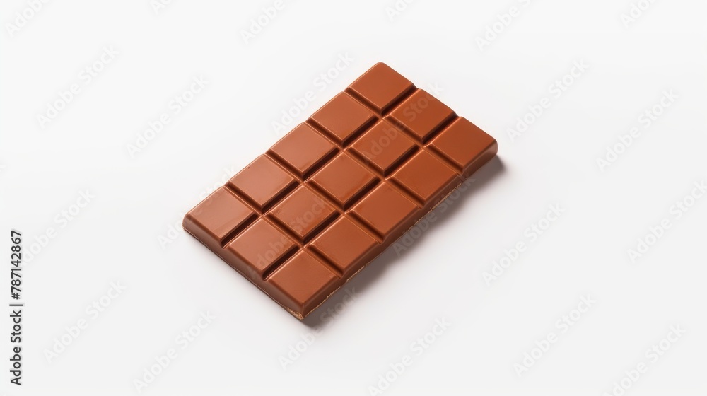 Chocolate Bar Isolated on White Background. Generative AI