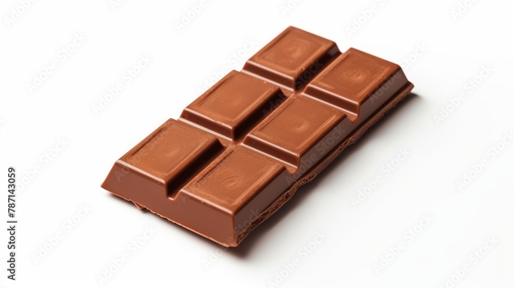 Chocolate Bar Isolated on White Background. Generative AI Chocolate Bar Isolated on White Background. Generative AI