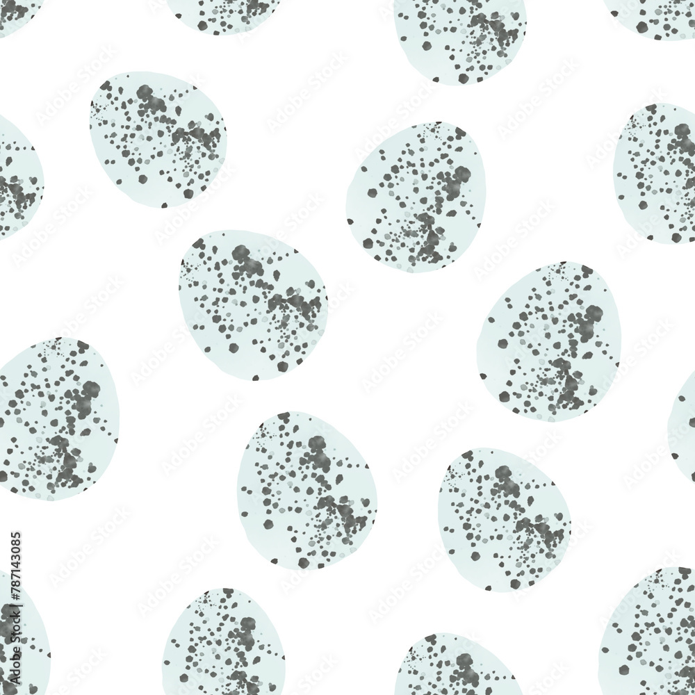 Seamless pattern with easter eggs, hand drawn illustration in watercolor style Seamless pattern with easter eggs, hand drawn illustration in watercolor style