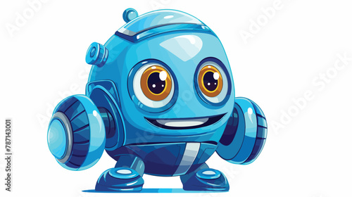 Blue robot mechanical toy for children vector Illustration © Roses