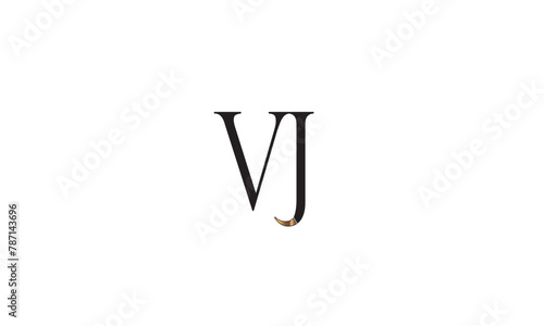 VJ, JV , J ,V, Abstract Letters Logo Monogram