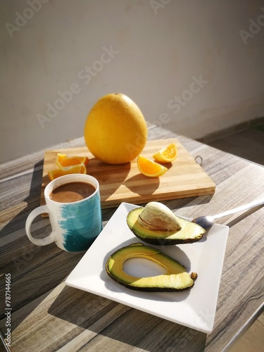 healthy vegan fruit breackfast in Israel photo