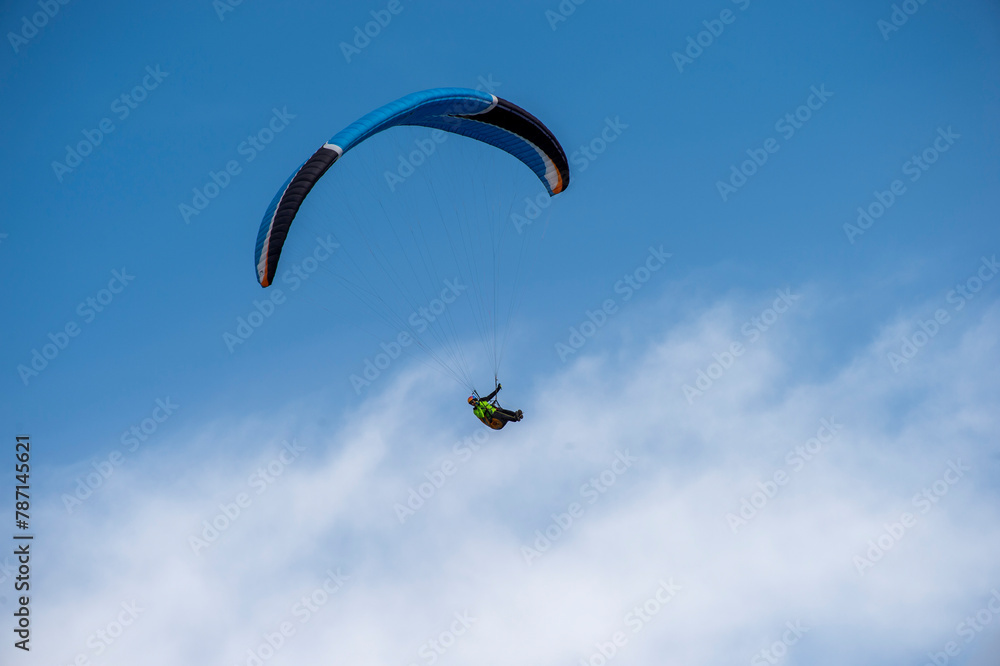 paraglider in the sky, Argentiera, Sassari, Sardinia, Italy paraglider in the sky, Argentiera, Sassari, Sardinia, Italy
