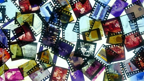 Retro 35mm analog positives film slides artistic photo
