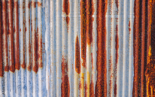 Abstract Rusted galvanized  background or Rusted galvanized sheet texture photo