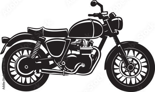 motorbike black silhouette vector art design illustration