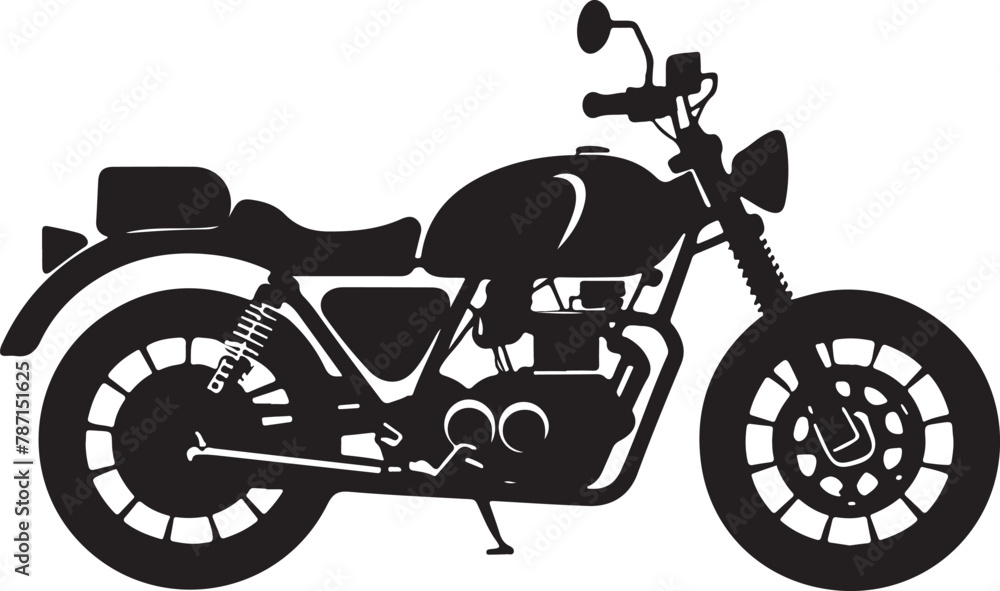 Fototapeta premium motorbike black silhouette vector art design illustration