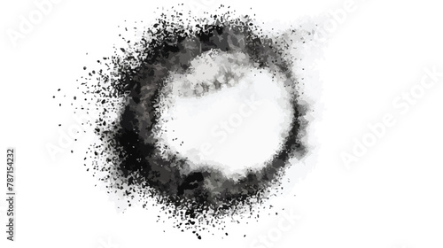 Planetary dust particles forming a circle flat vector