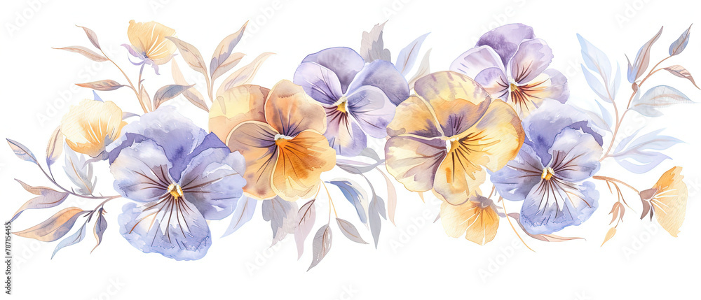 a many flowers that are painted on a white background