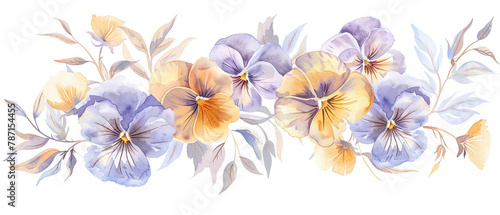 a many flowers that are painted on a white background