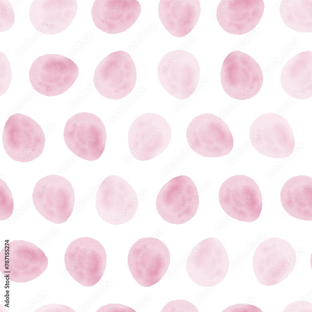Seamless pattern with easter eggs, hand drawn illustration in watercolor style Seamless pattern with easter eggs, hand drawn illustration in watercolor style