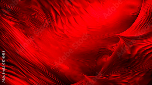 A red fabric with a wave pattern photo